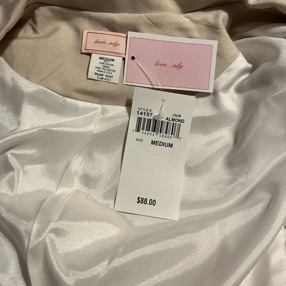 love...ady Women's Size M Tan Blazer - NWT - Picture 2 of 4